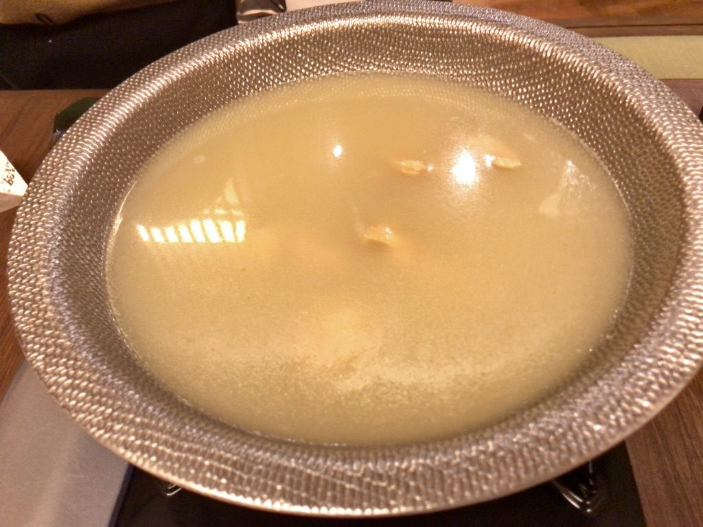 水炊きのスープ